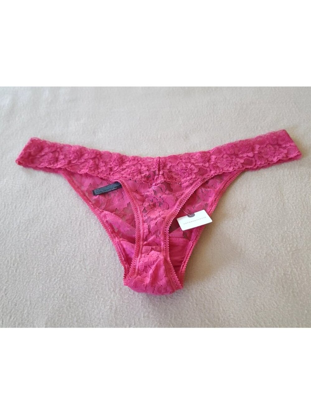 By Anthropologie Floral Lace Bikini Panty Brief Size L Rose Sexy Flirty NWT